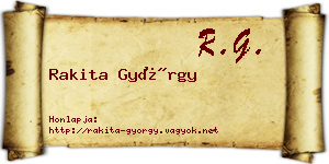 Rakita György névjegykártya